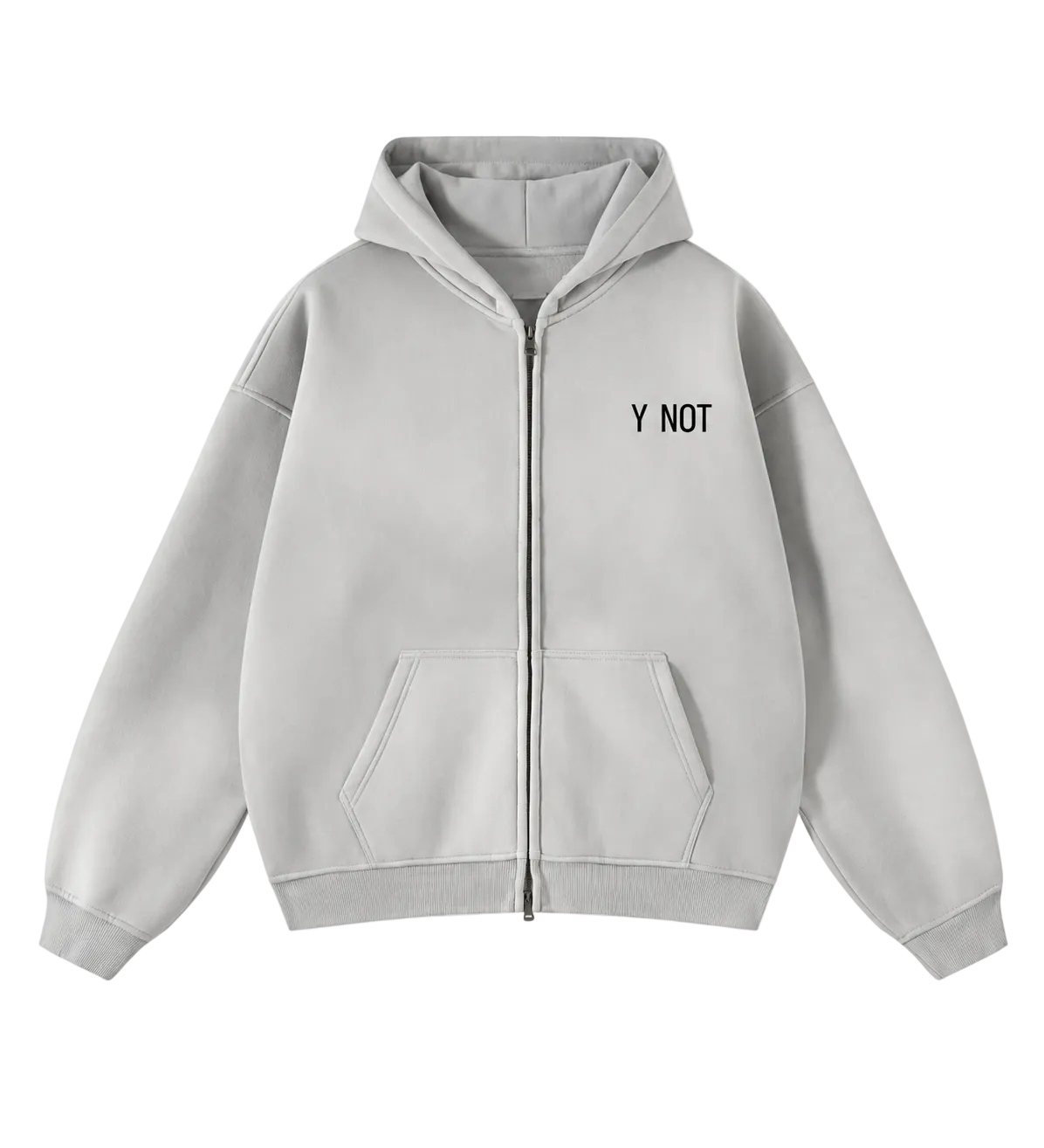 Vintage Oversized Full Zip Kangaroo Pocket Hoodie