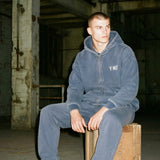 Vintage Oversized Full Zip Kangaroo Pocket Hoodie