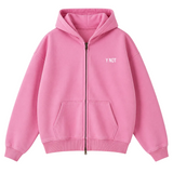 Vintage Oversized Full Zip Kangaroo Pocket Hoodie