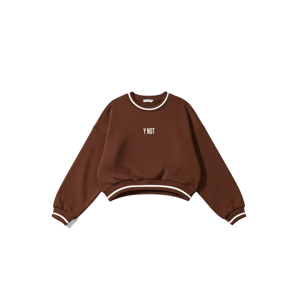 Y NOT Women Varsity Crop Sweatshirt