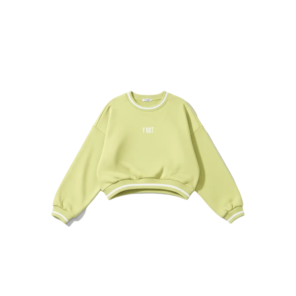 Y NOT Women Varsity Crop Sweatshirt