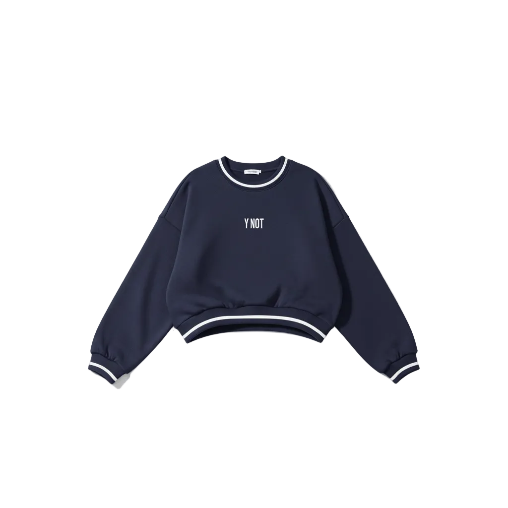 Y NOT Women Varsity Crop Sweatshirt