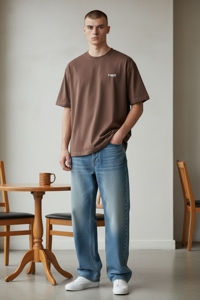 Y NOT Essential Tee – Sand Edition