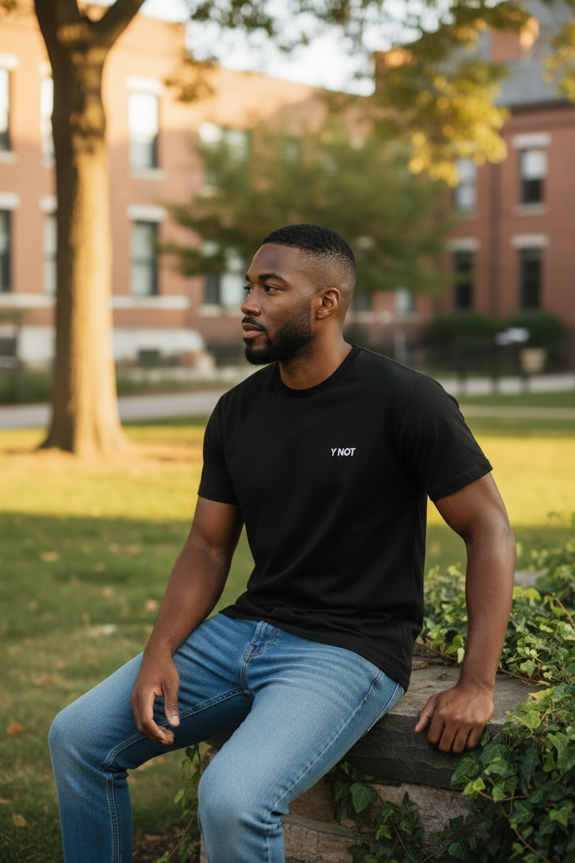 Y NOT Essential Tee – Sand Edition